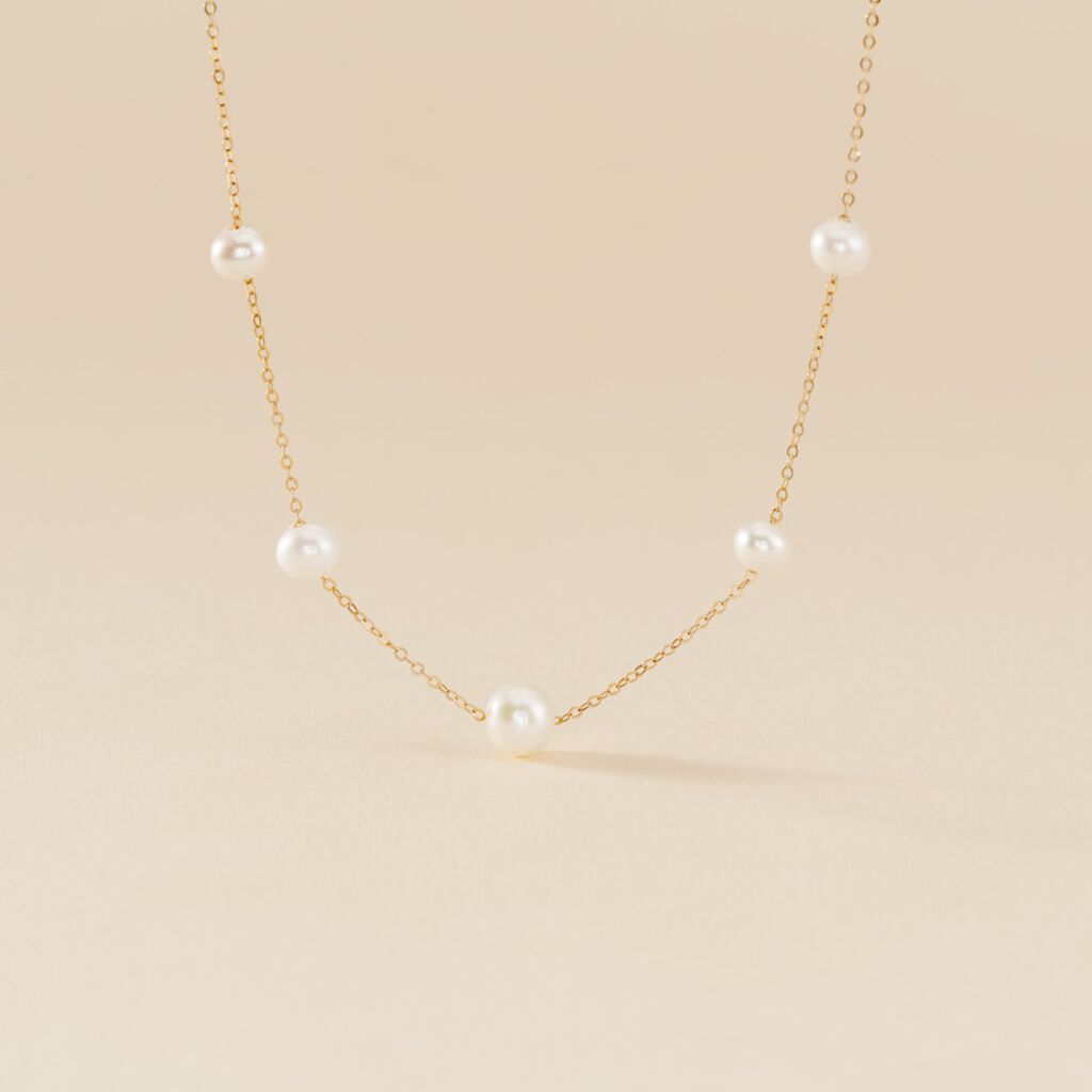 Collier Or Jaune Yolanda Perles De Culture - Colliers Femme | Histoire d’Or