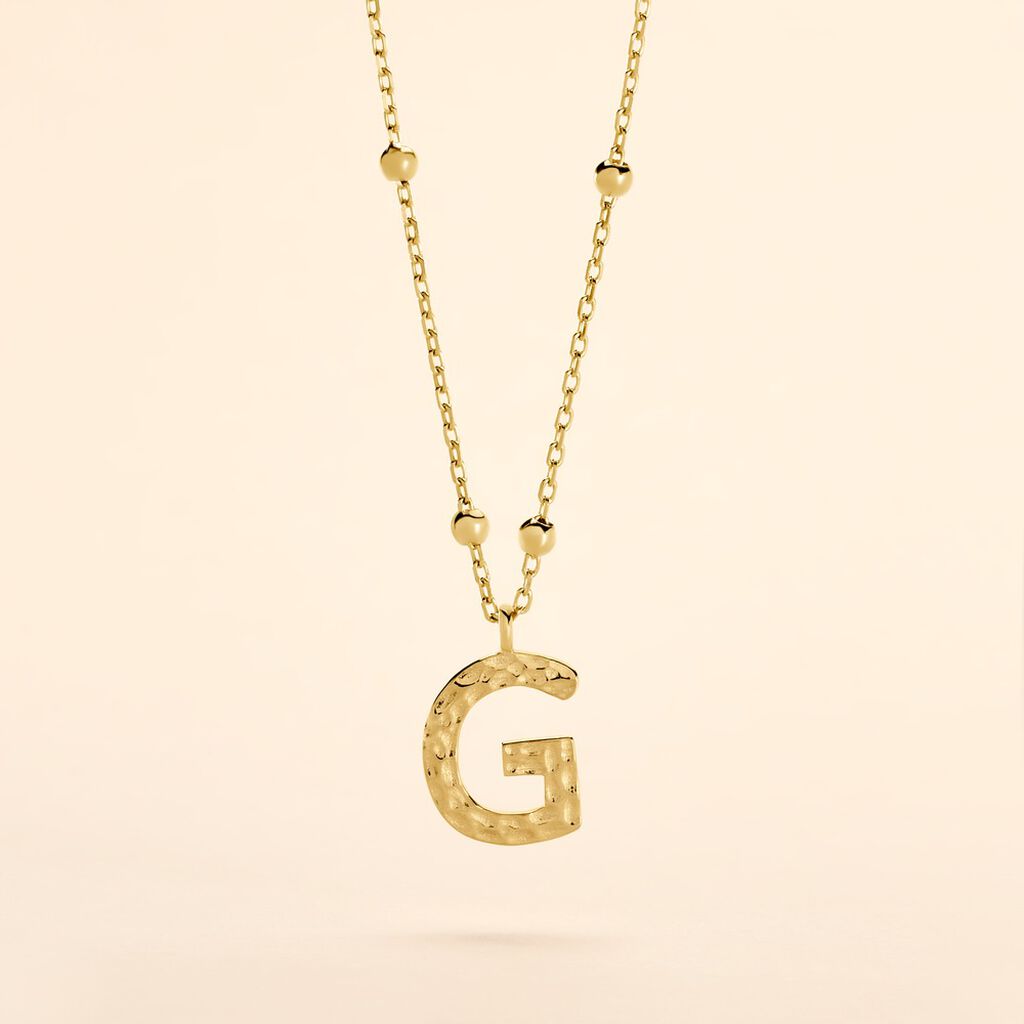 Collier Plaqué Or Jaune Lettra - Colliers fantaisie Femme | Histoire d’Or
