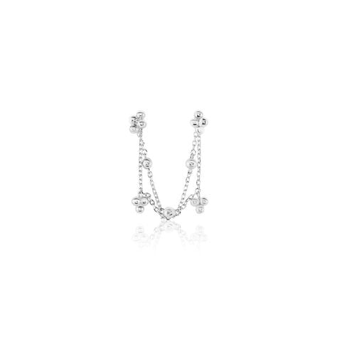 Bijou D'oreille Unitaire Kupla Argent Blanc - Boucles d'oreilles fantaisie Femme | Histoire d’Or