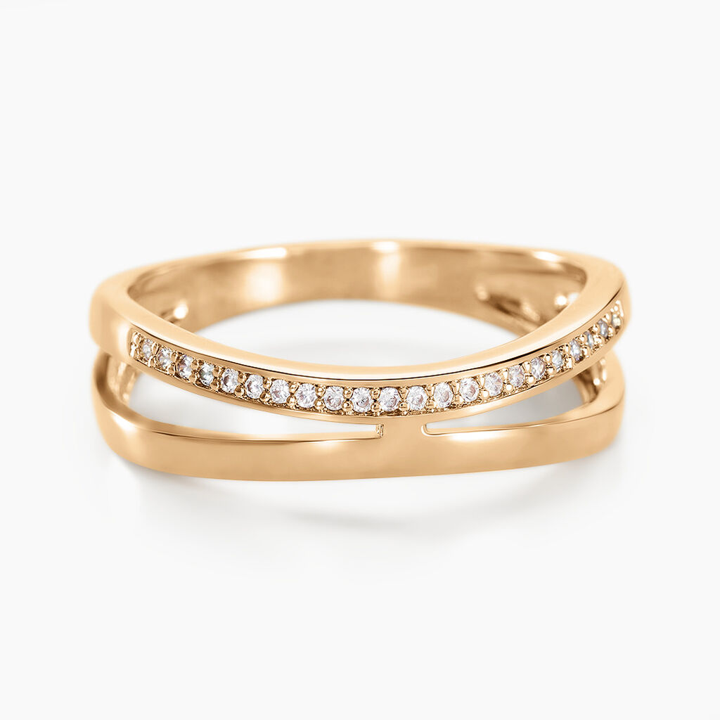 Bague Vitoria Plaqué Or Jaune Oxyde De Zirconium