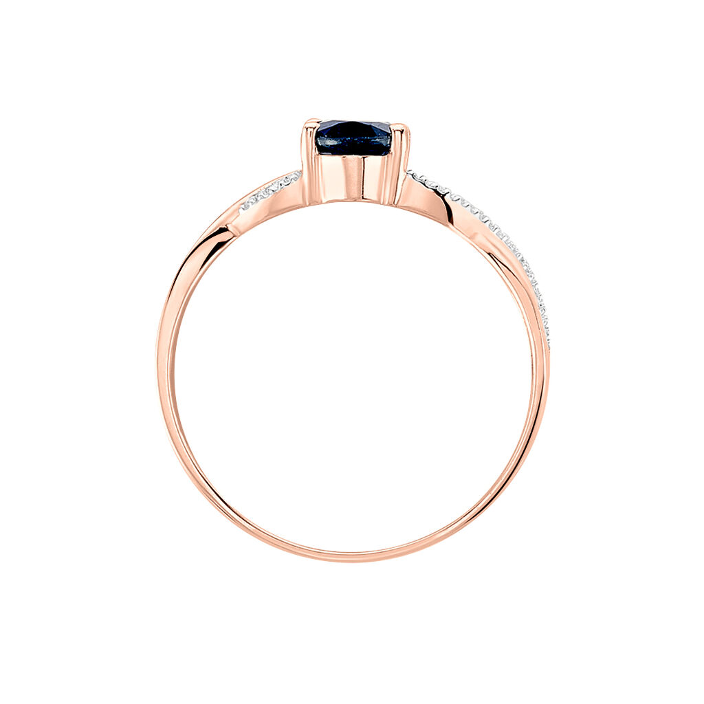 Bague Candice Or Rose Saphir - Bagues solitaires Femme | Histoire d&rsquo;Or