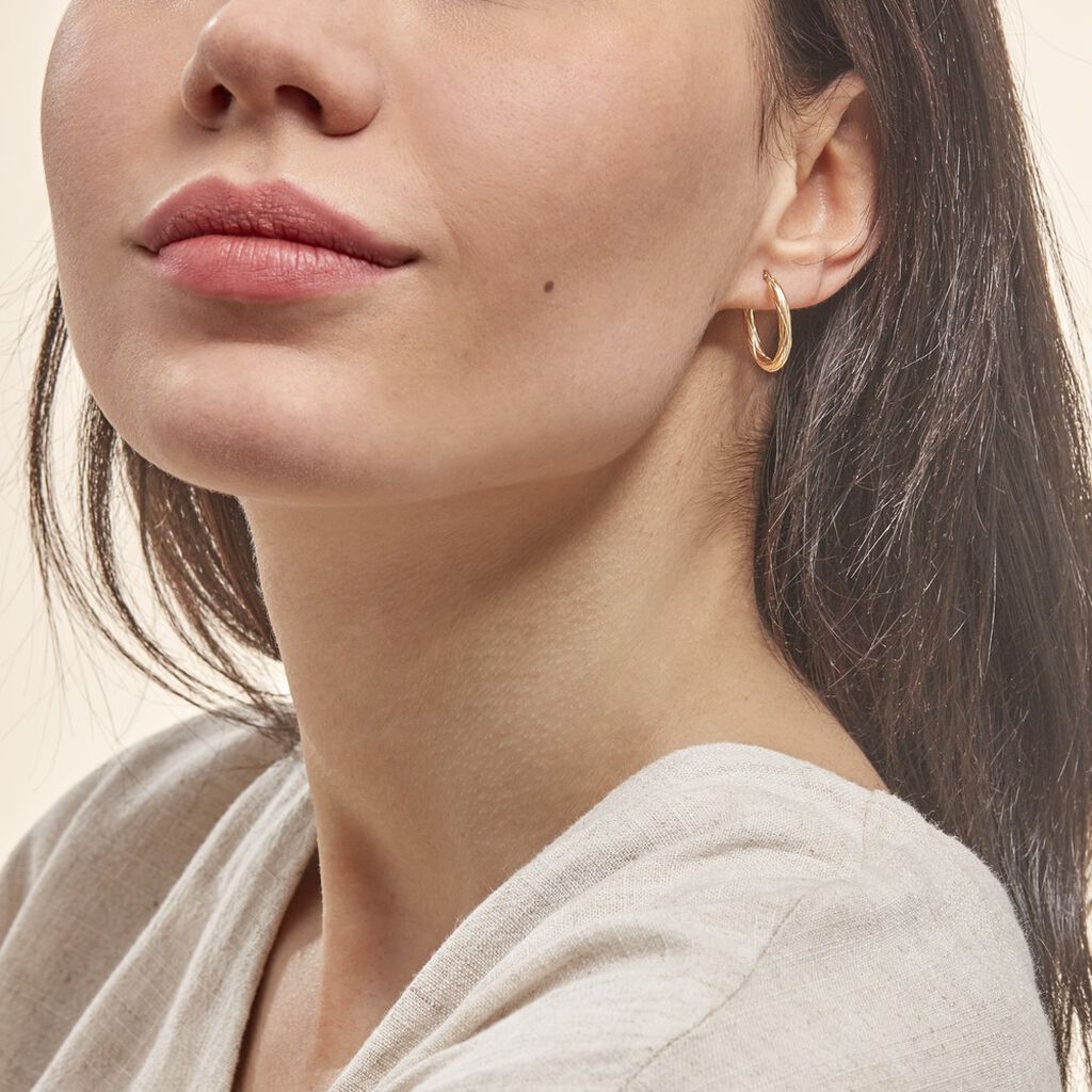 Créoles Anantha Or Jaune - Boucles d'oreilles créoles Femme | Histoire d’Or
