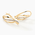 Cr&eacute;oles Hilharriette Or Jaune Strass - Boucles d'oreilles cr&eacute;oles Femme | Histoire d&rsquo;Or