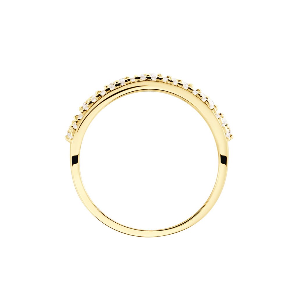 Bague The Crown Or Jaune Oxyde De Zirconium - Bagues avec pierre Femme | Histoire d&rsquo;Or
