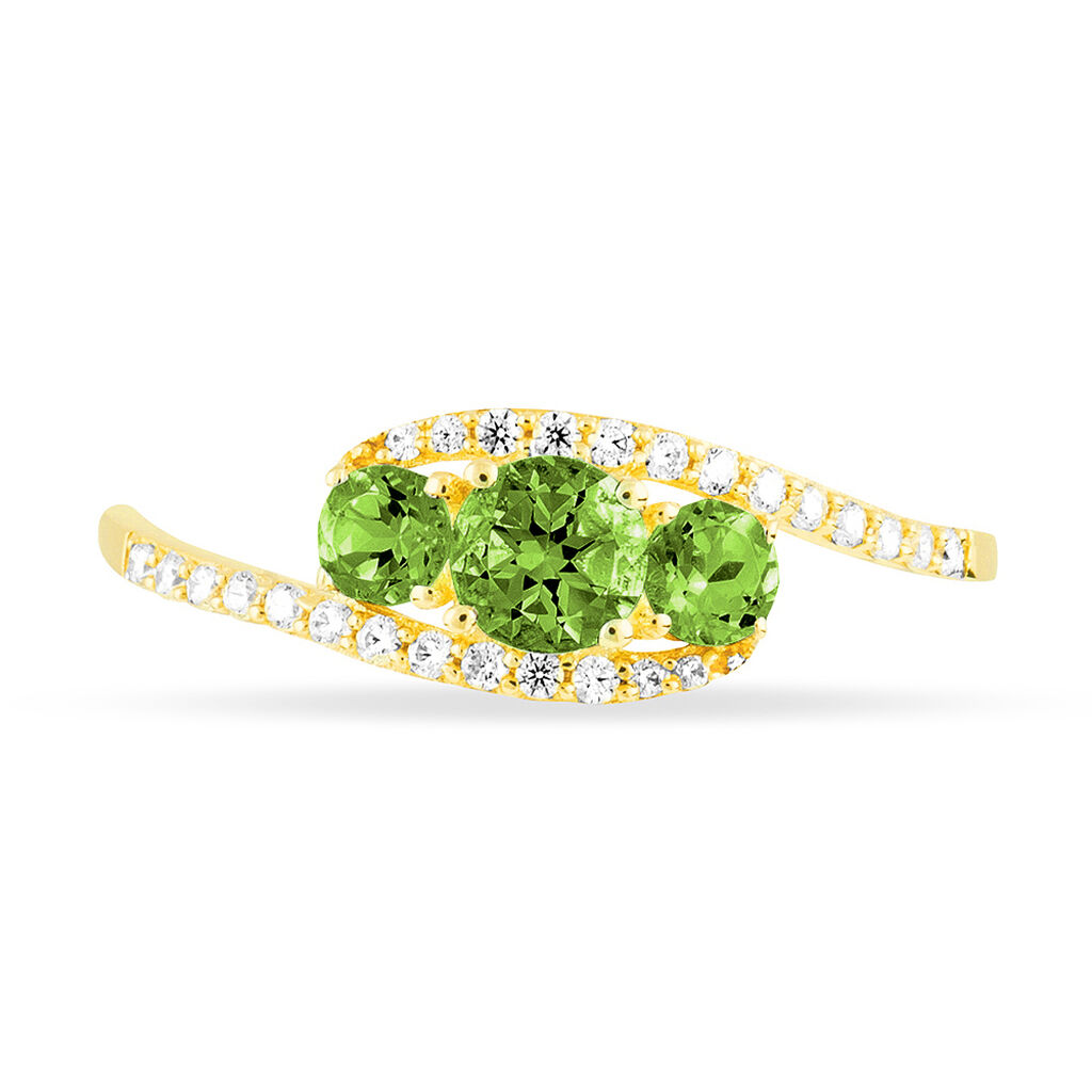 Bague Chloe Or Jaune Péridot Et Diamant - Bagues solitaires Femme | Histoire d’Or