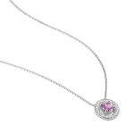 Collier Priscillya Or Blanc Amethyste Et Oxyde De Zirconium - Colliers Femme | Histoire d&rsquo;Or