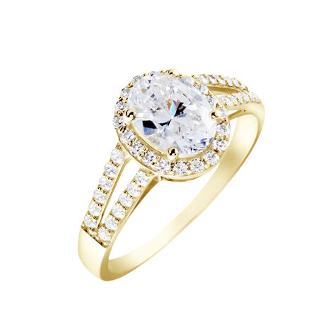 Bague Or Jaune Arjun Oxydes De Zirconium - Bagues solitaires Femme | Histoire d’Or