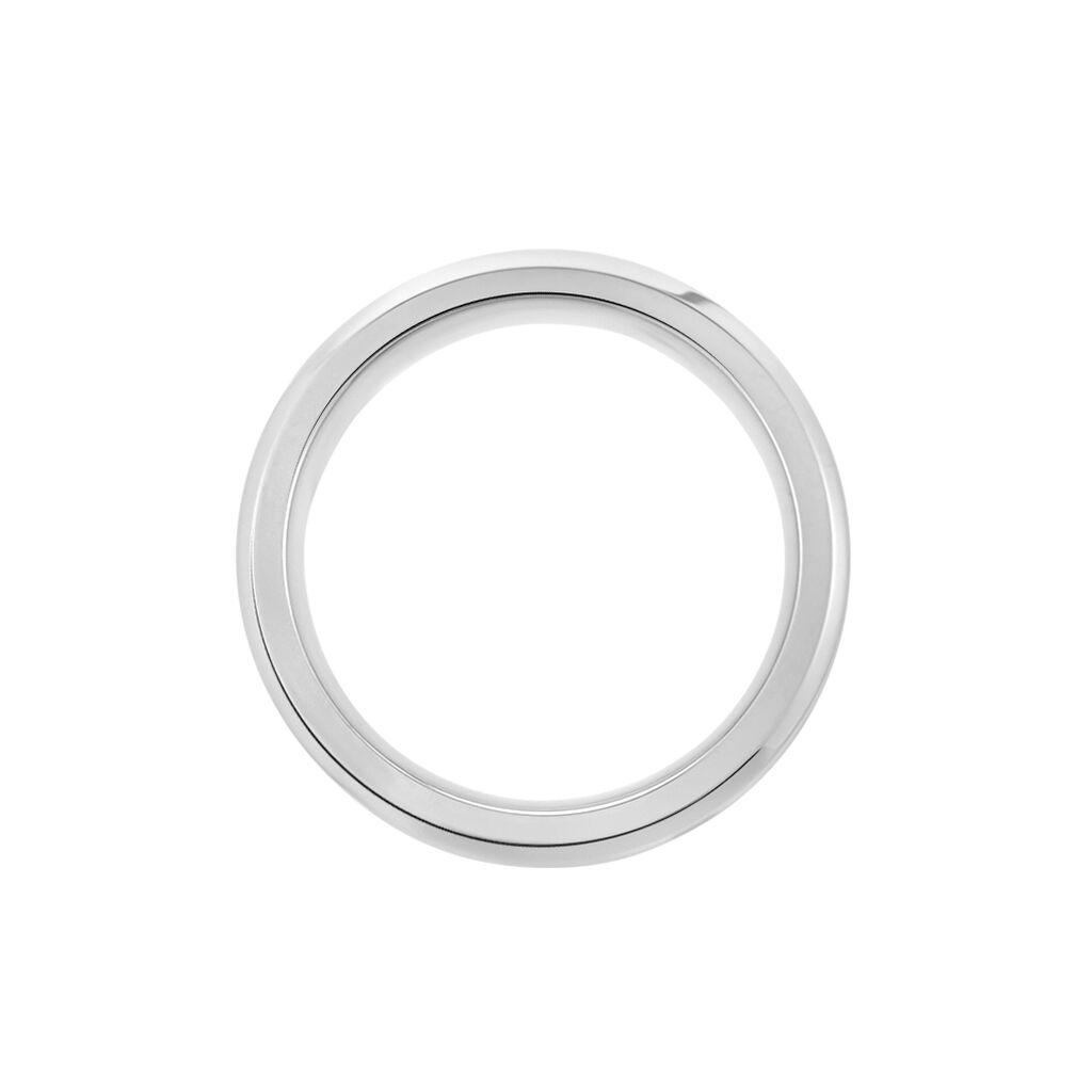 Bague Jourdan Oahu Acier Blanc Et Noir - Bagues fantaisie Homme | Histoire d’Or