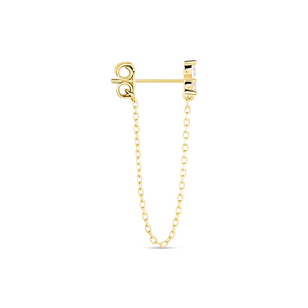 Boucle D'oreille Unitaire Edweena Or Jaune Oxyde De Zirconium - Ear cuffs Femme | Histoire d&rsquo;Or