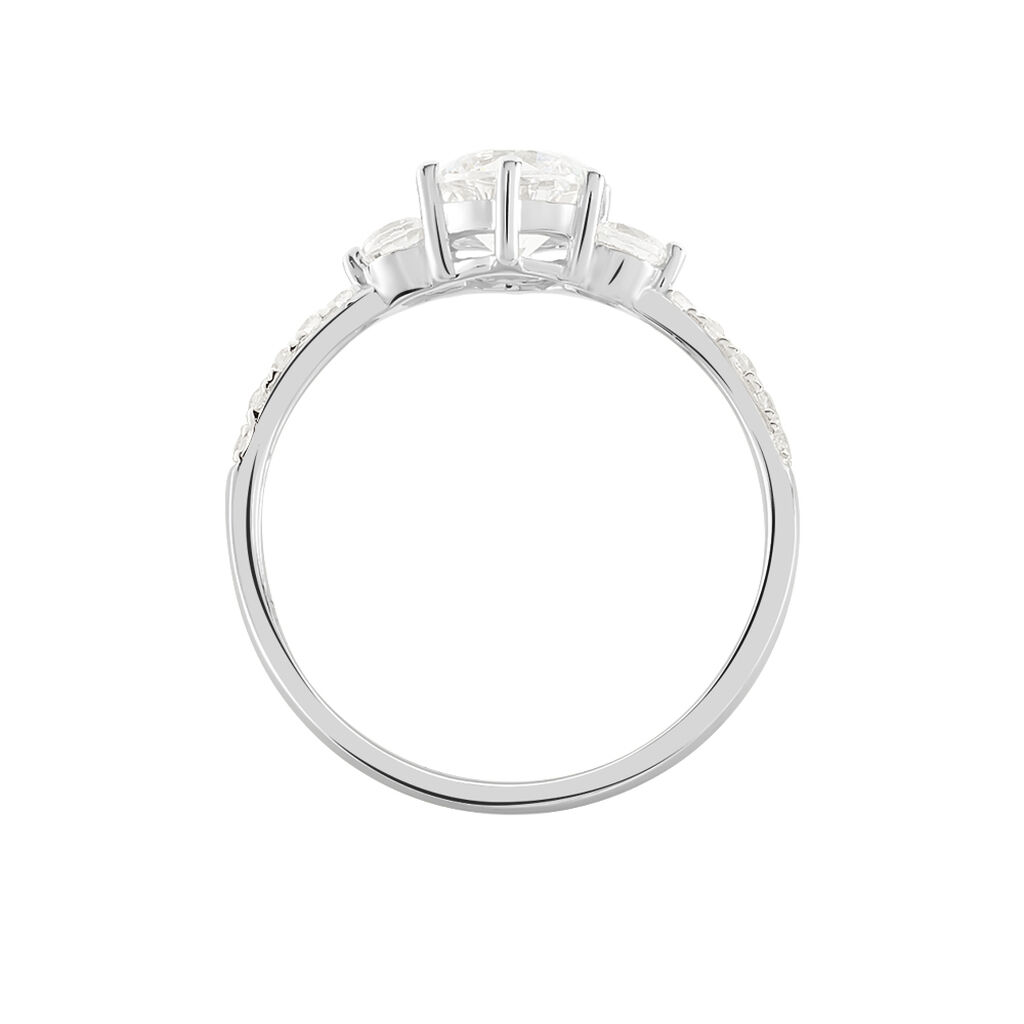 Bague Berata Or Blanc Oxyde De Zirconium - Bagues solitaires Femme | Histoire d’Or