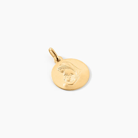 Medaille Or Jaune Vierge A L'enfant - Pendentifs Baptême Famille | Histoire d’Or