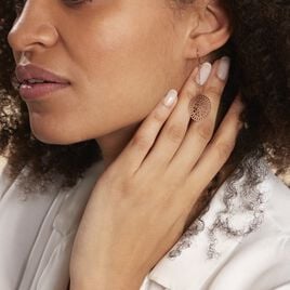 Boucles D'oreilles Pendantes Rotonda Argent Rose - Boucles d'oreilles fantaisie Femme | Histoire d’Or