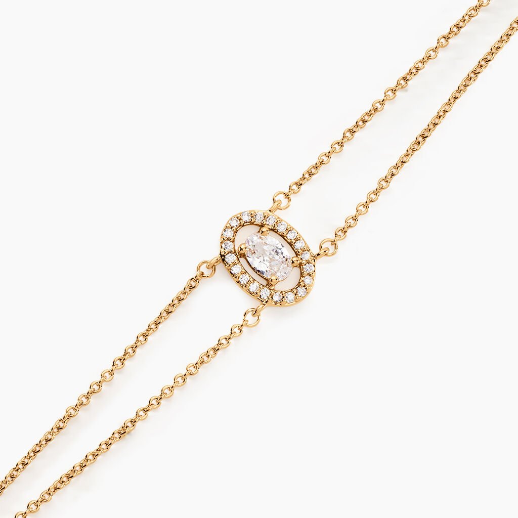 Bracelet Classical Plaqu&eacute; Or Jaune Oxyde De Zirconium - Bracelets Femme | Histoire d&rsquo;Or
