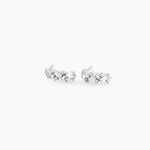 Cr&eacute;oles Rio Argent Blanc Oxyde De Zirconium - Boucles d'oreilles cr&eacute;oles Femme | Histoire d&rsquo;Or
