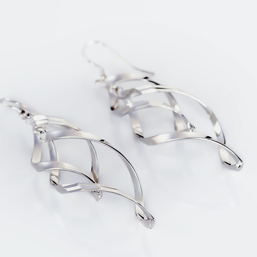 Boucles D'oreilles Pendantes Lisi Argent Blanc - Boucles d'oreilles fantaisie Femme | Histoire d’Or