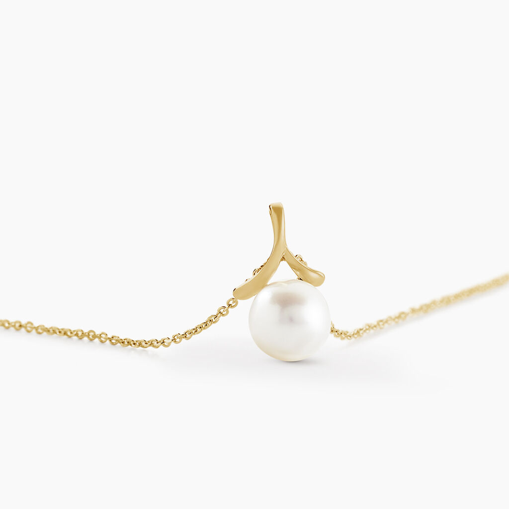Collier Gladdie Or Jaune Perle De Culture - Colliers Femme | Histoire d’Or