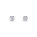 Boucles D'oreilles Puces Elda Serti Clos Or Blanc Oxyde De Zirconium - Clous d'oreilles Femme | Histoire d’Or