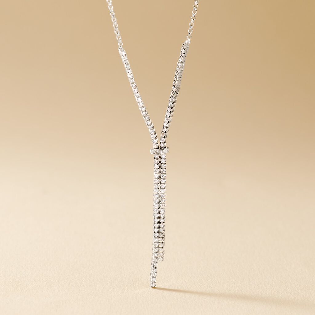 Collier Moscou Or Blanc Diamant - Colliers Femme | Histoire d’Or