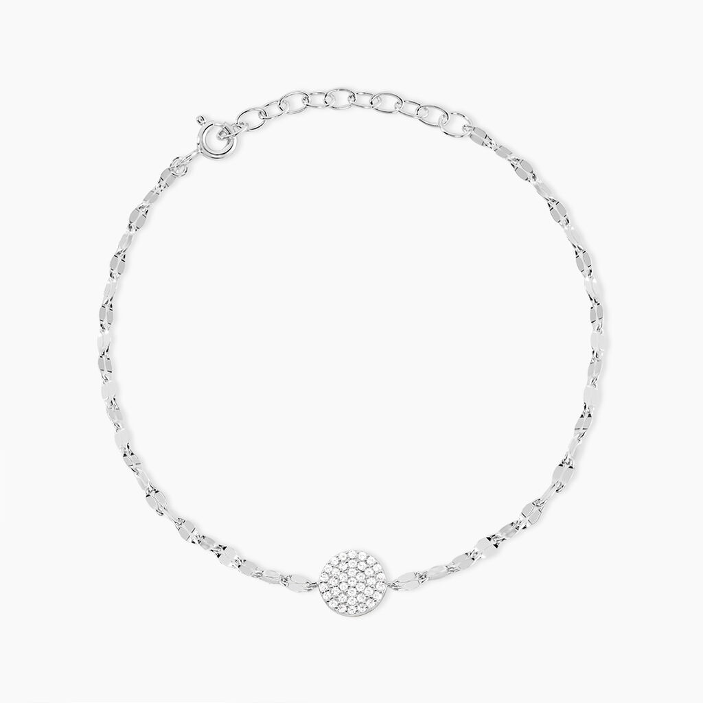 Bracelet Argent Blanc Turin Oxydes De Zirconium - Bracelets Femme | Histoire d’Or