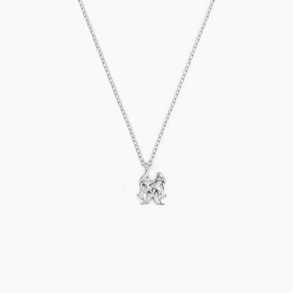 Collier Amalthee Argent Blanc Oxyde De Zirconium - Colliers Zodiaque Femme | Histoire d’Or