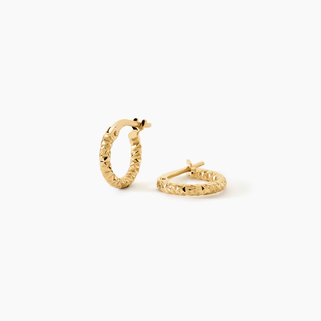 Cr&eacute;oles Cayla Argent Dor&eacute; A L'Or 750/1000 - Boucles d'oreilles cr&eacute;oles Femme | Histoire d&rsquo;Or
