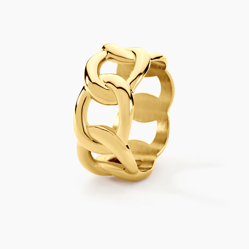 Bague Aissata Acier Dore - Bagues fantaisie Femme | Histoire d’Or