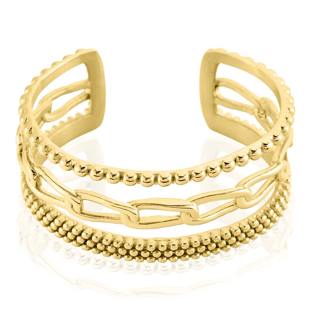 Bracelet Manchette Elain Acier Jaune