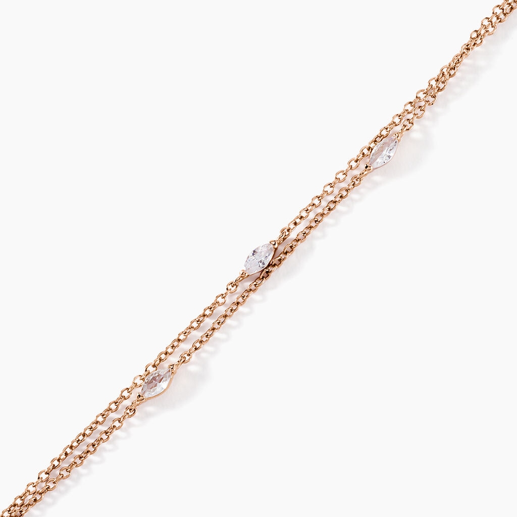 Bracelet Giulette Argent Rose Oxyde De Zirconium - Bracelets Femme | Histoire d’Or