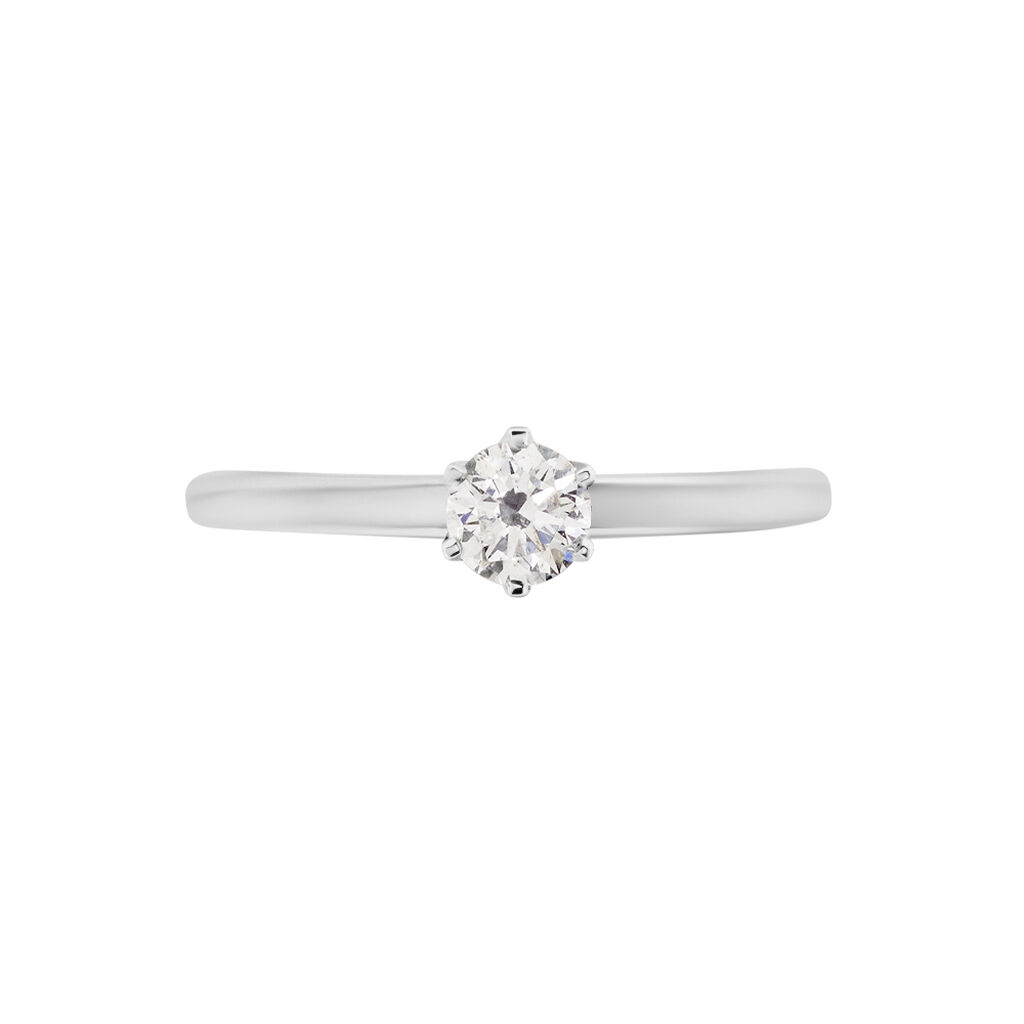 Bague Solitaire Natalia Pl Platine Blanc Diamant - Bagues solitaires Femme | Histoire d&rsquo;Or