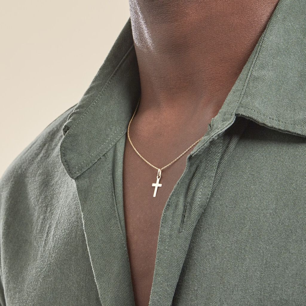Pendentif Alyssa Croix Or Jaune - Pendentifs Baptême Unisex | Histoire d’Or