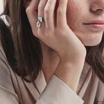 Bague Piassina Argent Blanc Nacre - Bagues solitaires Femme | Histoire d&rsquo;Or
