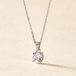 Collier Lynna Argent Blanc Oxyde De Zirconium - Colliers fantaisie Femme | Histoire d&rsquo;Or