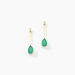 Boucles D'oreilles Pendantes Goutte Or Jaune Emeraude - Boucles d'oreilles pendantes Femme | Histoire d’Or