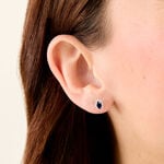 Boucles D'Oreilles Puces Liz Argent Blanc Pierre De Synthese Oxyde De Zirconium - Boucles d'oreilles empierr&eacute;es Femme | Histoire d&rsquo;Or