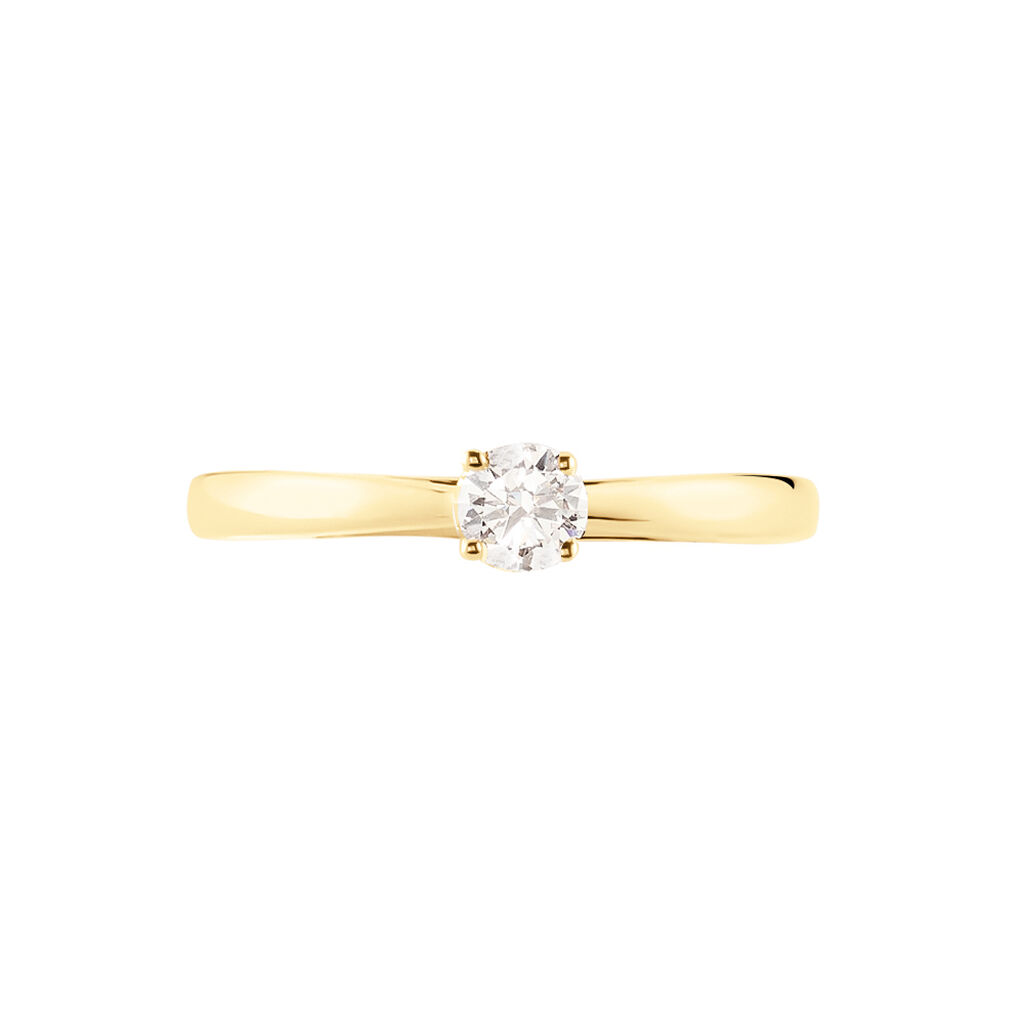 Bague Soltaire Iris Or Jaune Diamant - Bagues solitaires Femme | Histoire d’Or