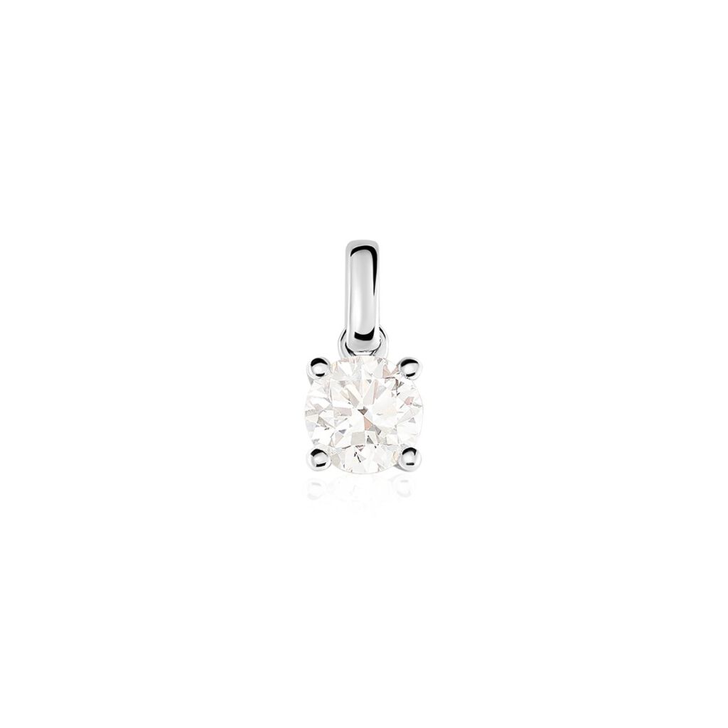 Pendentif Solitaire Aphrodite Or Blanc Diamant