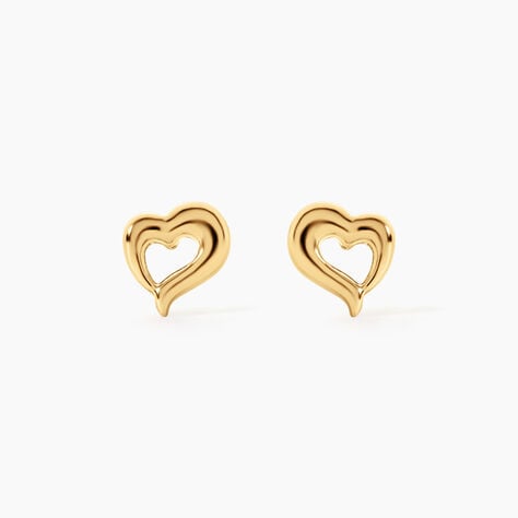 Boucles D'Oreilles Puces Anne-Maudae Argent Dor&eacute; A L'Or 750/1000 - Boucles d'oreilles fantaisie Femme | Histoire d&rsquo;Or