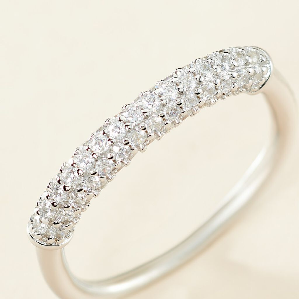 Bague Urban Call Argent Blanc Oxyde De Zirconium - Bagues avec pierre Femme | Histoire d’Or