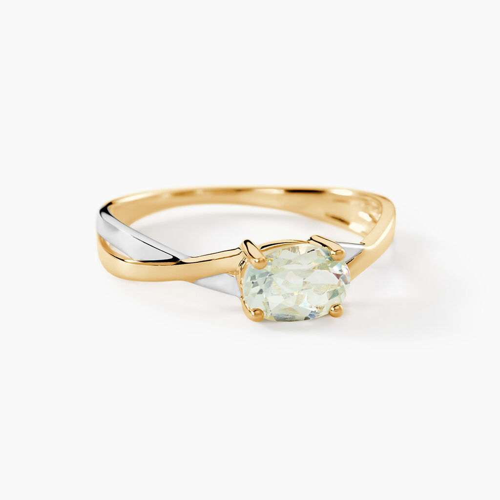 Bague Emeline Or Bicolore Amethyste - Bagues solitaires Femme | Histoire d&rsquo;Or