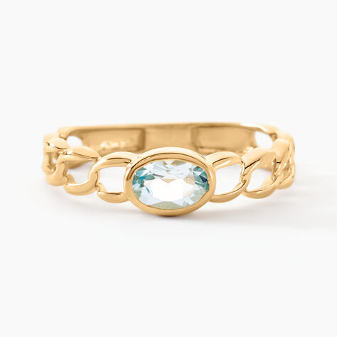 Bague Chain Or Jaune Topaze - Bagues solitaires Femme | Histoire d’Or