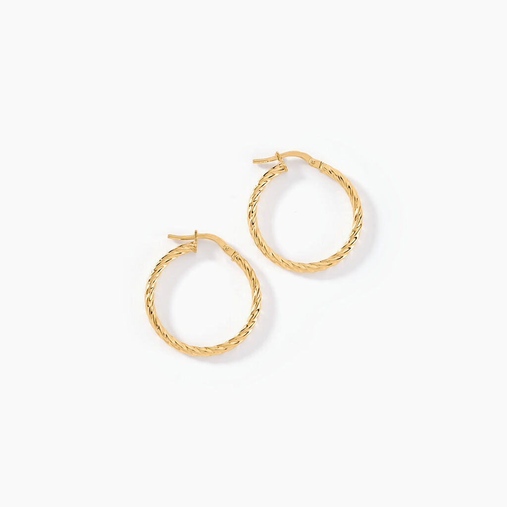 Créoles Bartimee Or Jaune - Boucles d'oreilles créoles Femme | Histoire d’Or