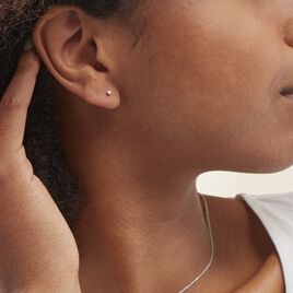 Boucles D'oreilles Puces Victoria Or Blanc Diamant - Clous d'oreilles Famille | Histoire d’Or