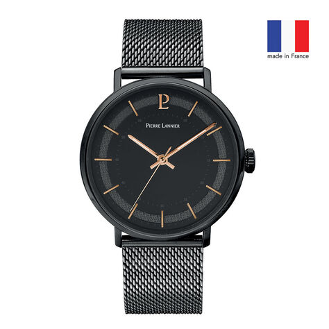 Montre Pierre Lannier Gaius Noir - Montres Homme | Histoire d’Or