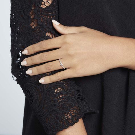 Bague Solitaire Nina Or Blanc Diamant - Bagues solitaires Femme | Histoire d’Or