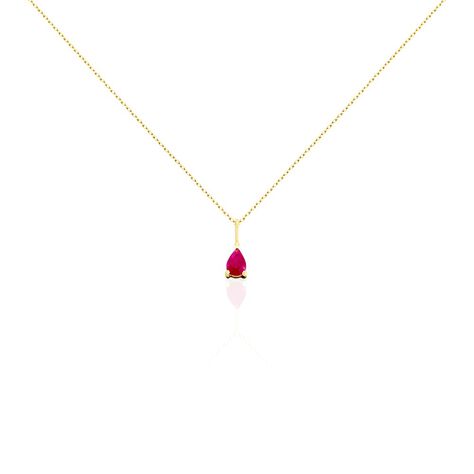 Collier Goutte Or Jaune Rubis - Colliers Femme | Histoire d’Or