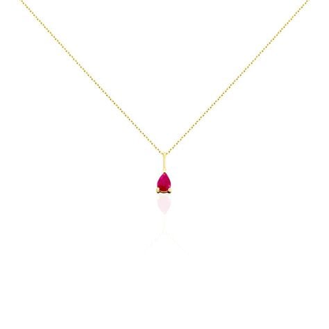 Collier Goutte Or Jaune Rubis - Colliers Femme | Histoire d’Or