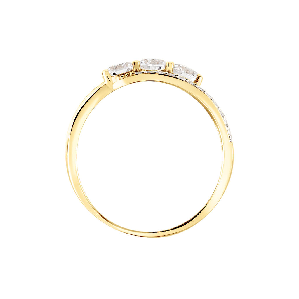 Bague Comete Or Jaune Oxyde De Zirconium - Bagues avec pierre Femme | Histoire d’Or