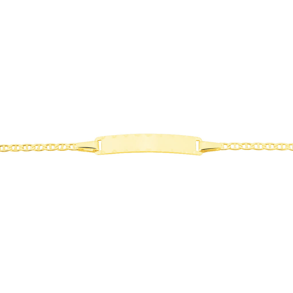 Bracelet Identité Esta Maille Forçat Or Jaune - Bracelets Communion Enfant | Histoire d’Or