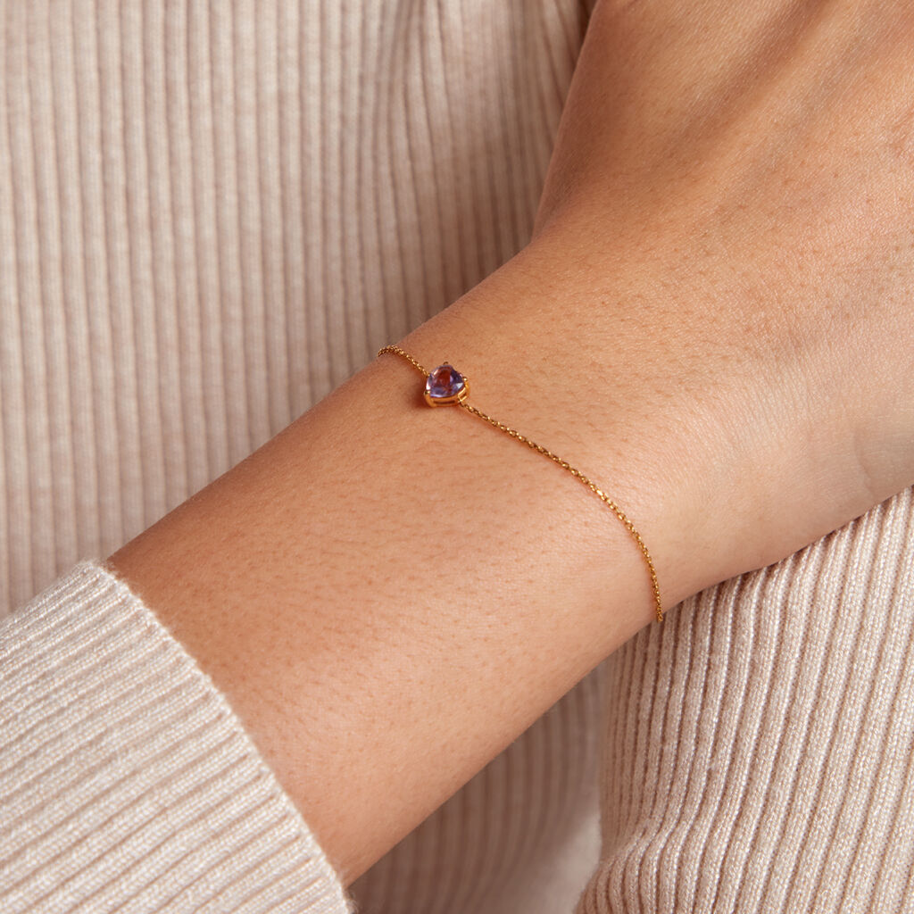 Bracelet Tender Love Or Jaune Améthyste - Bracelets Femme | Histoire d’Or