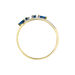 Bague Navette Or Jaune Saphir Diamant - Bagues avec pierre Femme | Histoire d’Or